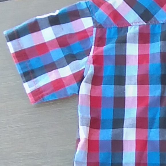2/8 American Hero Plaid Button Up Shirt For Toddlers Size 4T - Picture 9 of 16